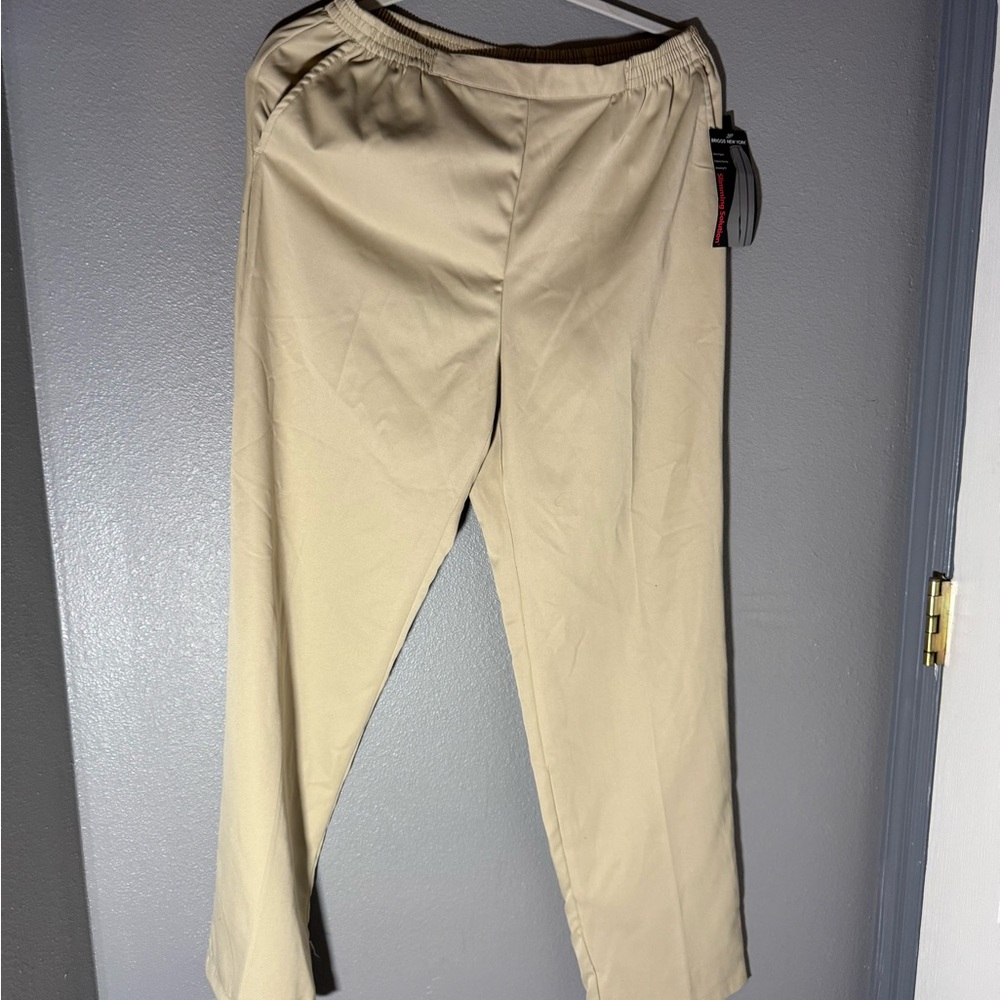 Briggs New York Women's Tan Straight Leg Pants